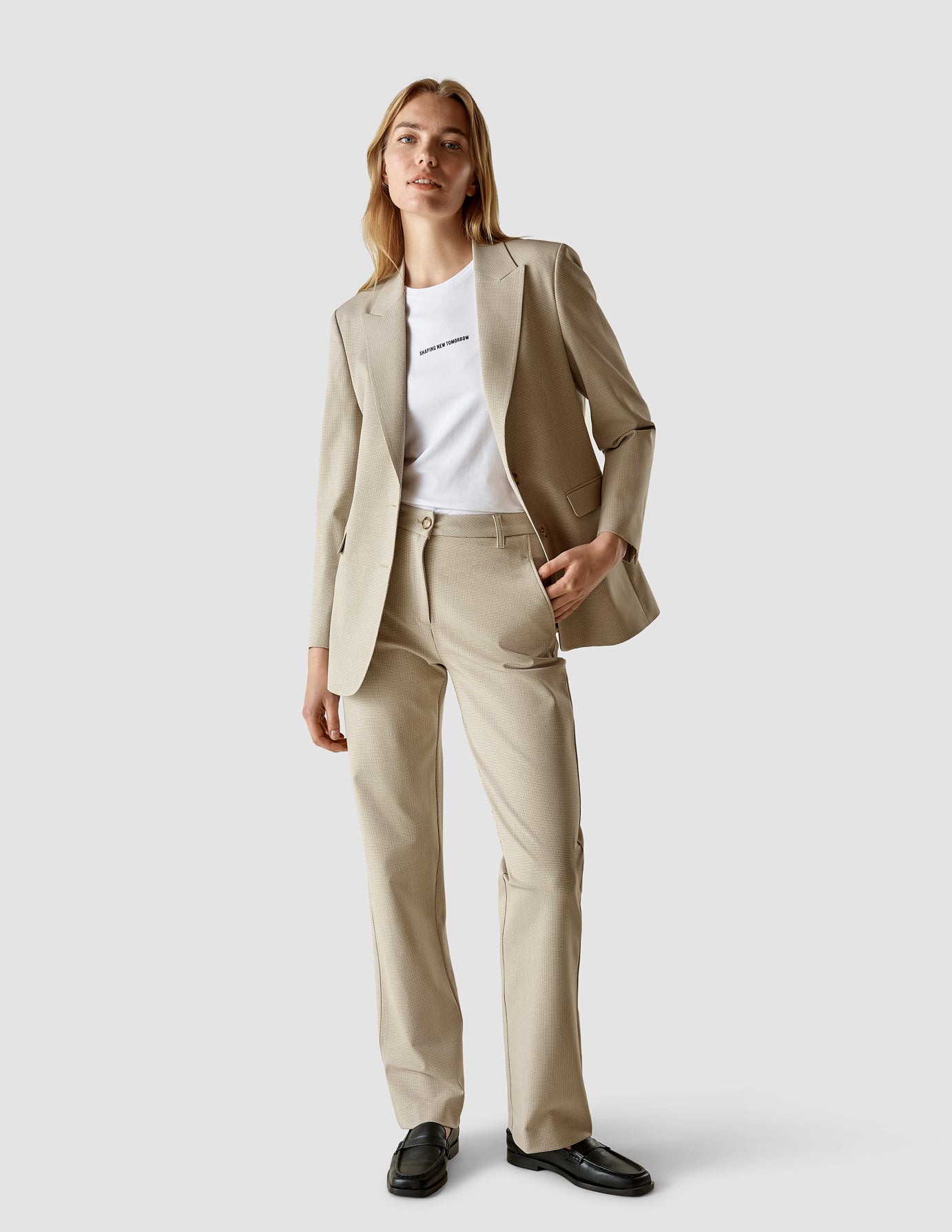 Essential Suit Straight Petit Check